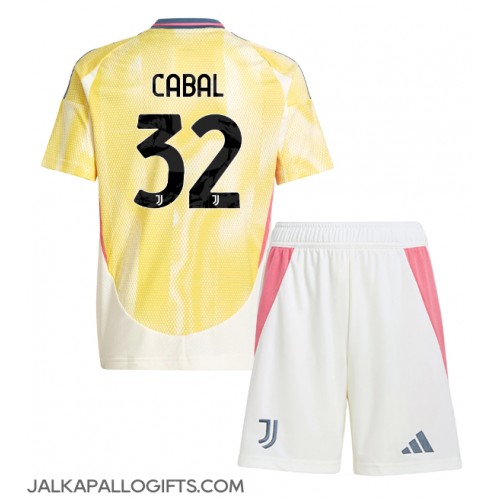 Juventus Juan Cabal #32 Vieras Peliasu Lasten 2024-25 Lyhythihainen (+ Lyhyet housut)